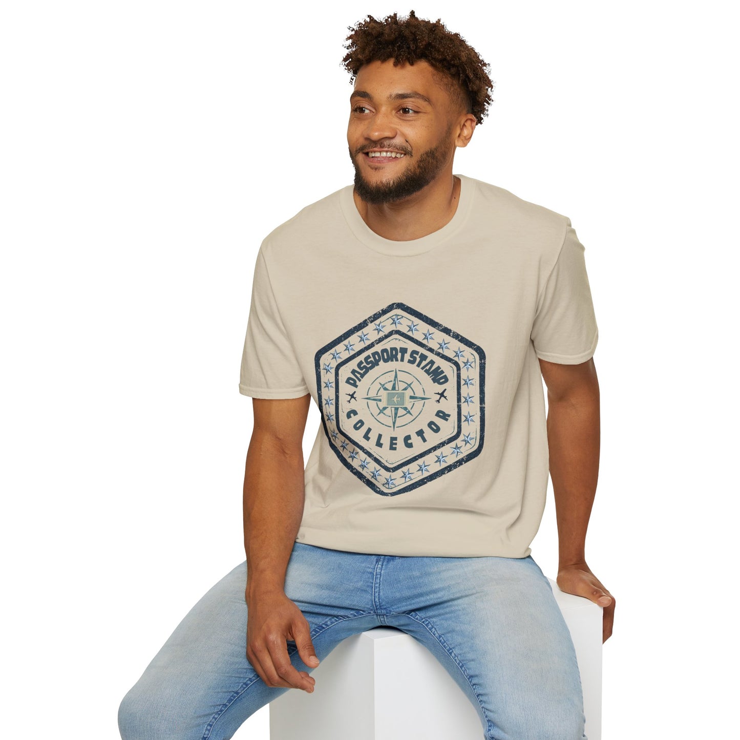 Passport Stamp Collector Unisex Softstyle T-Shirt Travel Beyond Limits
