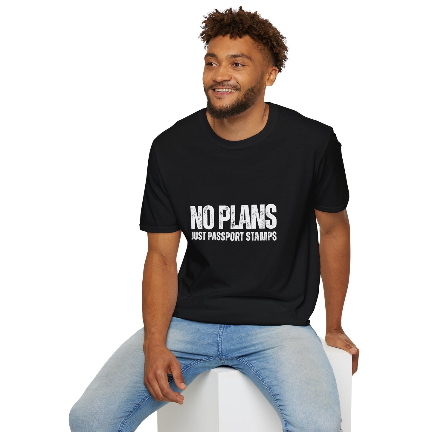 Travel-Inspired Unisex T-Shirt - 'No Plans Just Passport Stamps'