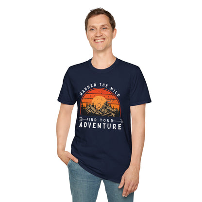 Unisex T-Shirt for Outdoor Enthusiasts: “Wander the Wild, Find Your Adventure”