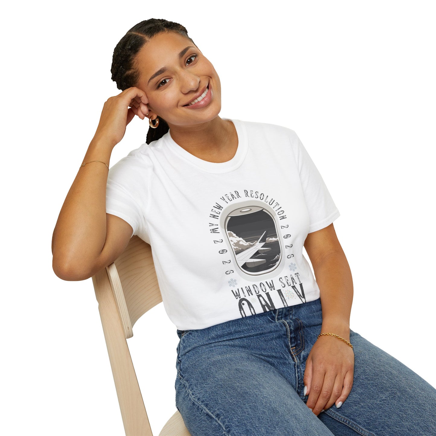 Unisex Softstyle T-Shirt-"Window Seat Only"