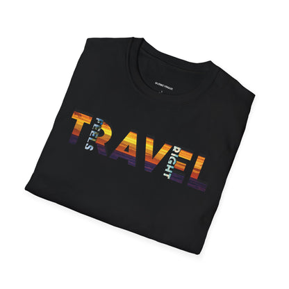 'Travel Feels Right' T-Shirt, Adventure T-Shirt, Perfect Gift for Travelers