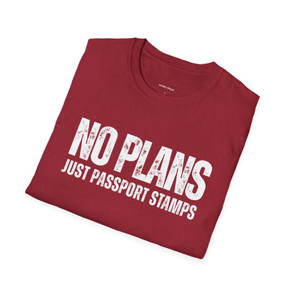Travel-Inspired Unisex T-Shirt - 'No Plans Just Passport Stamps'