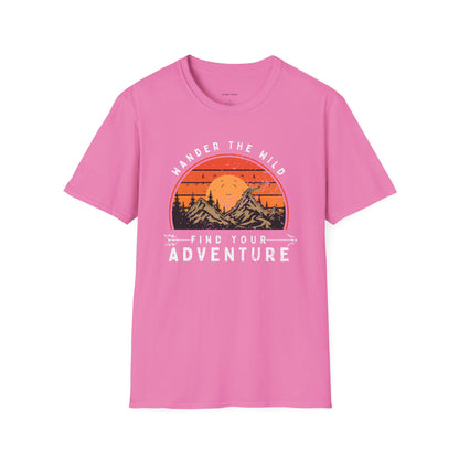 Unisex T-Shirt for Outdoor Enthusiasts: “Wander the Wild, Find Your Adventure”
