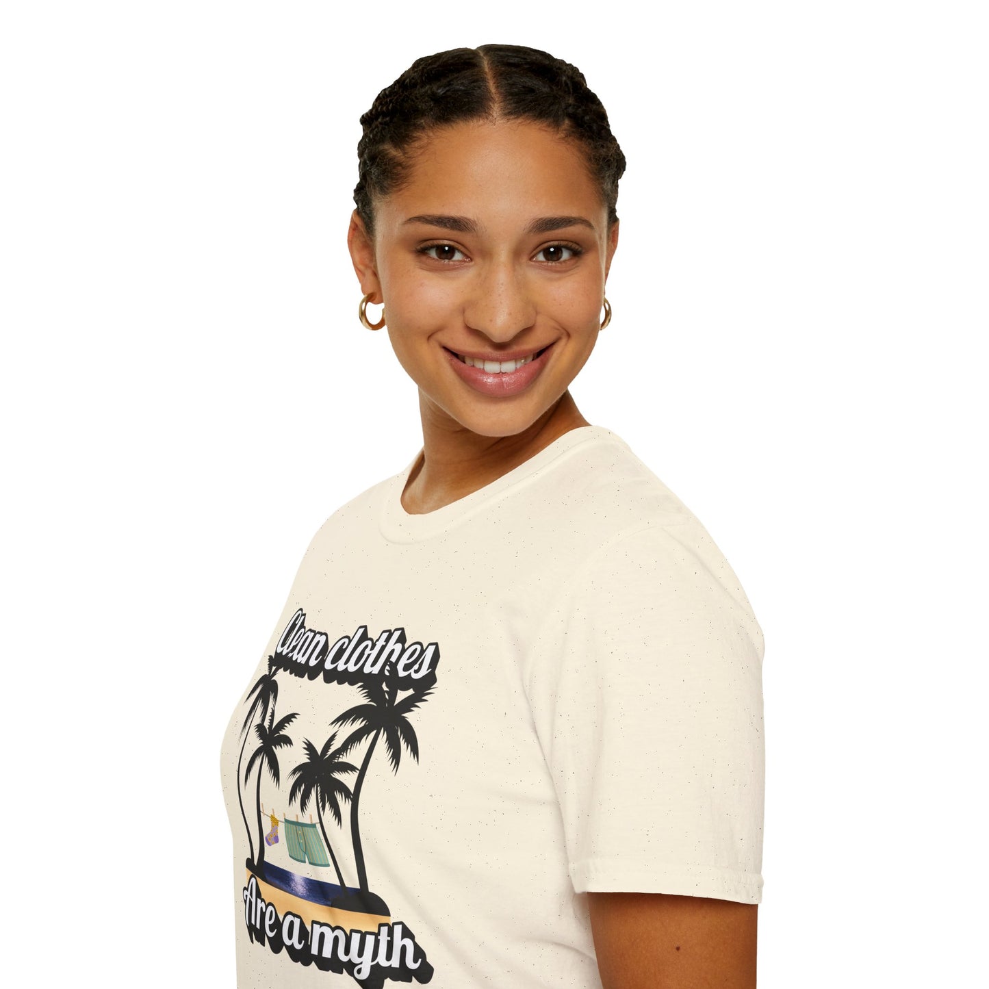 Wanderer’s Edition: “Clean Clothes Are A Myth” Tee for Youthful Travelers