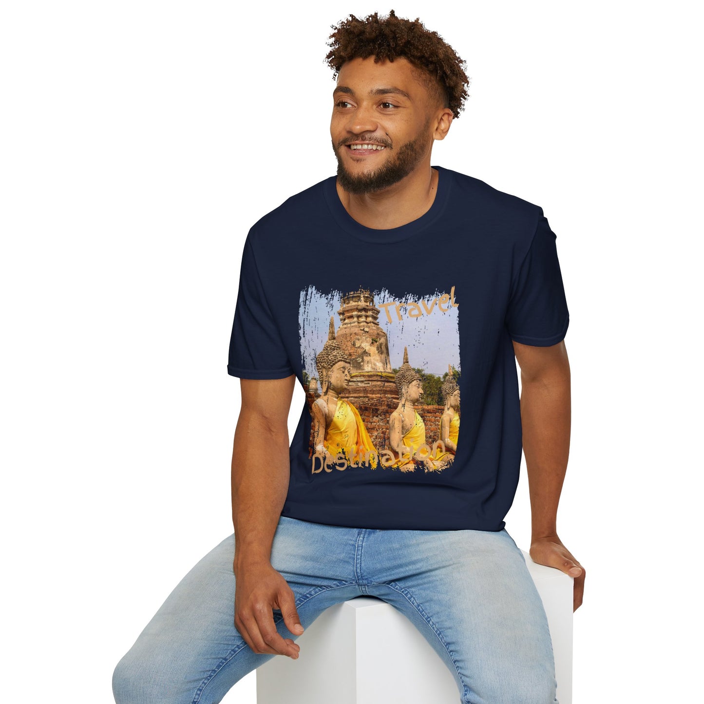 Buddha Temple Travel Graphic Unisex T-Shirt — Vintage-Style Southeast Asia Vacation Tee