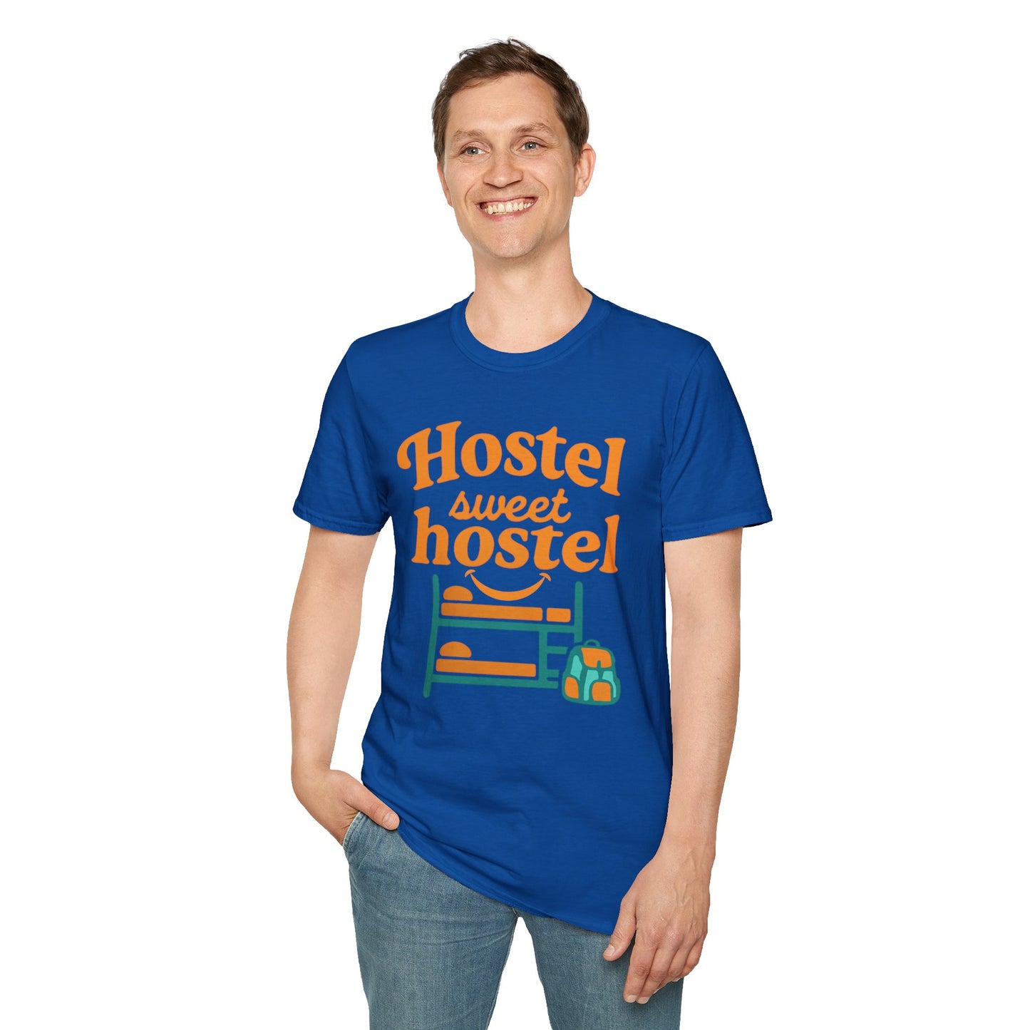 Hostel Sweet Hostel Unisex T-Shirt — Backpacking & Travel Bunk Tee