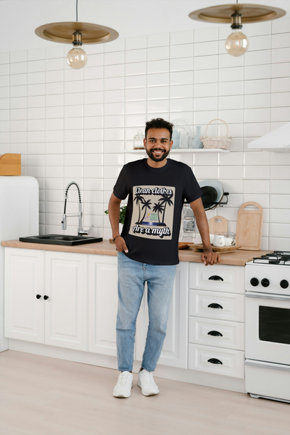 Wanderer’s Edition: “Clean Clothes Are A Myth” Tee for Youthful Travelers