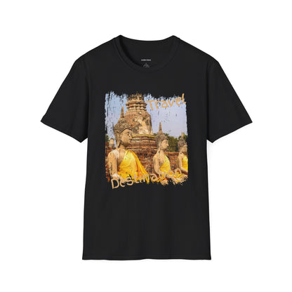 Buddha Temple Travel Graphic Unisex T-Shirt — Vintage-Style Southeast Asia Vacation Tee