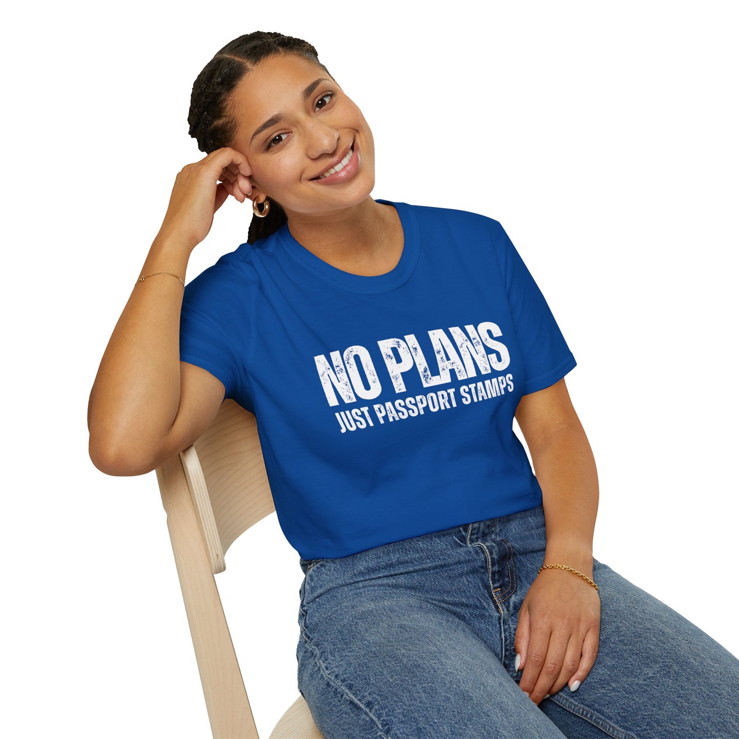 Travel-Inspired Unisex T-Shirt - 'No Plans Just Passport Stamps'