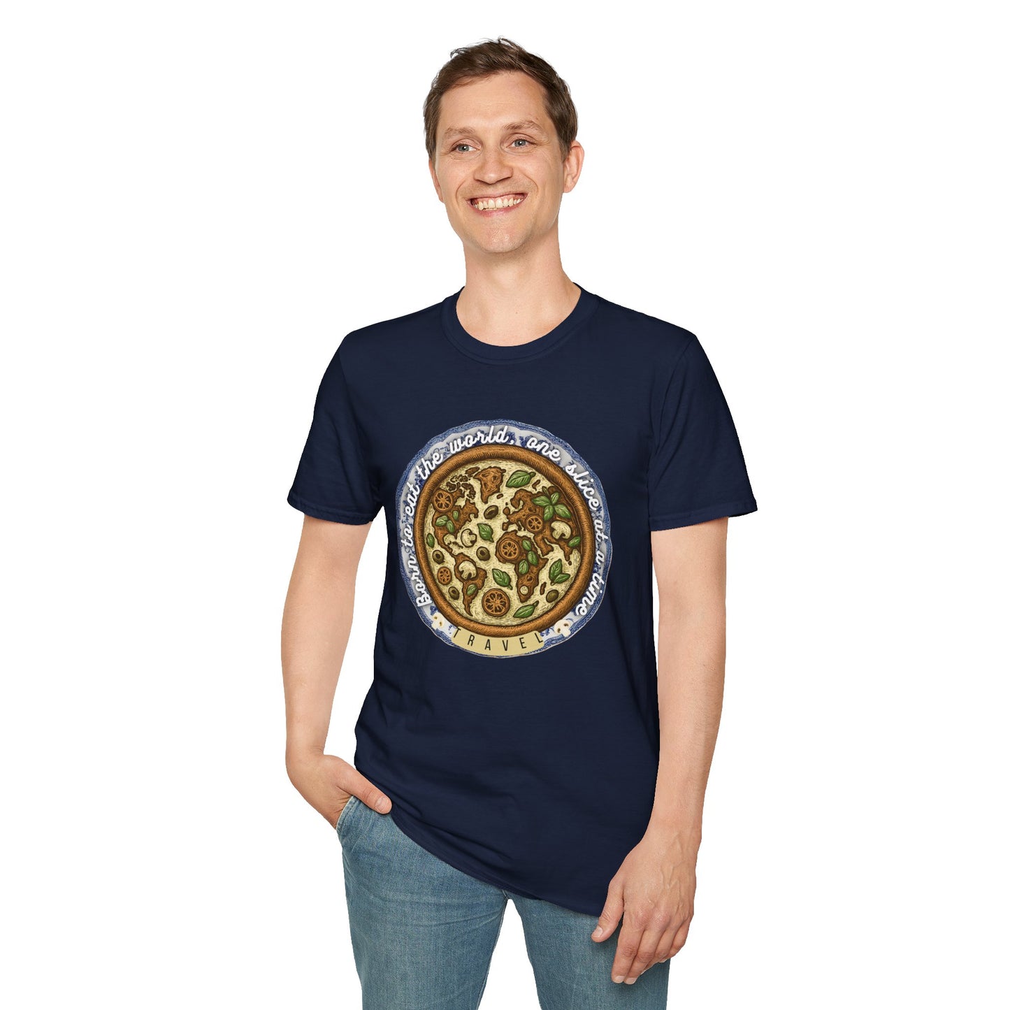 Unisex Pizza Lover's  Funny Softstyle T-Shirt for Travel
