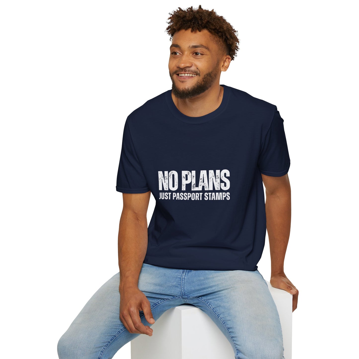 Travel-Inspired Unisex T-Shirt - 'No Plans Just Passport Stamps'