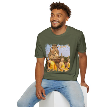 Buddha Temple Travel Graphic Unisex T-Shirt — Vintage-Style Southeast Asia Vacation Tee