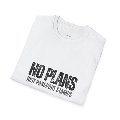 Travel-Inspired Unisex T-Shirt - 'No Plans Just Passport Stamps'