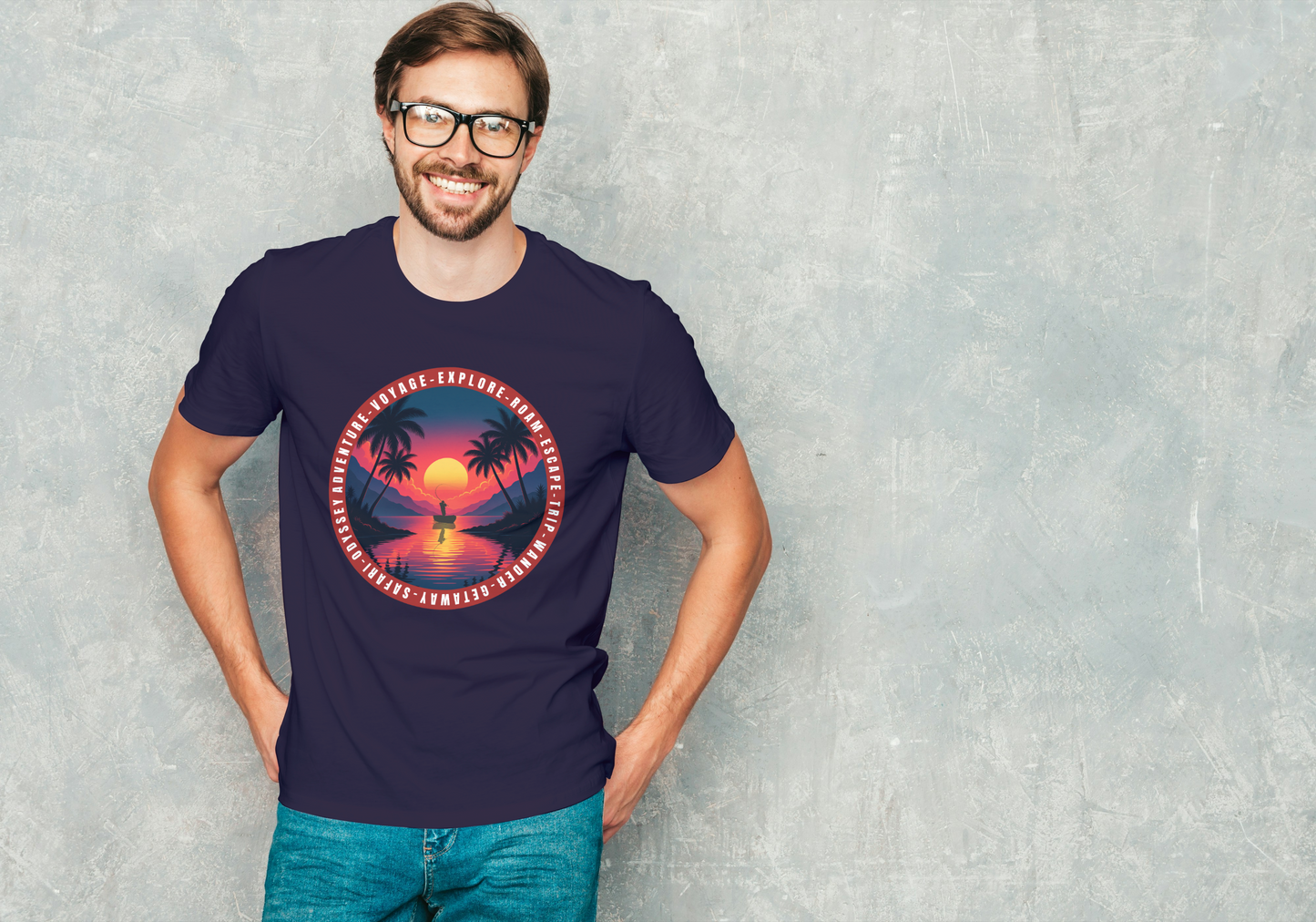 T-Shirt with Sunset Design, "Explore More" Softstyle Tee, Beach Vibes Shirt, Unisex Graphic Tee, Perfect Travel Gift