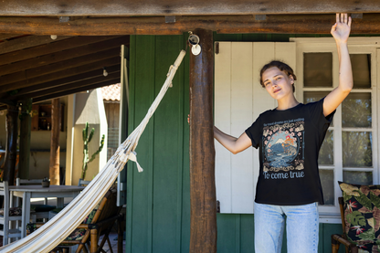 To Come True Scenic Dream T-Shirt — Inspirational Mountain Lake Graphic Tee