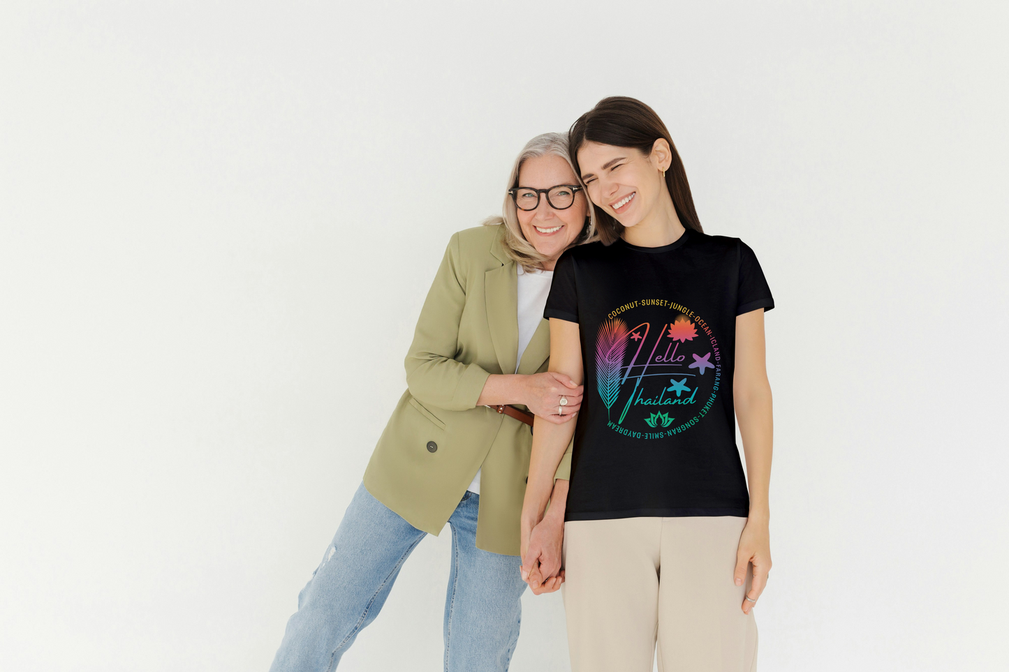 Hello Thailand Women’s Softstyle Tee – Colorful Travel Shirt for Thailand Lovers