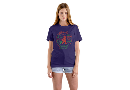 Christmas Travel Graphic T-Shirt — 'North Pole Down Under' Vintage Santa Design