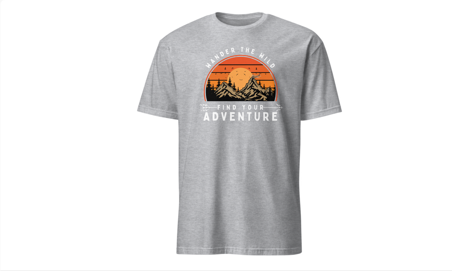 Unisex T-Shirt for Outdoor Enthusiasts: “Wander the Wild, Find Your Adventure”
