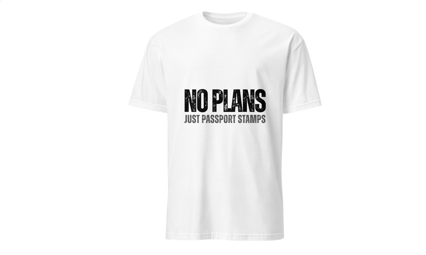 Travel-Inspired Unisex T-Shirt - 'No Plans Just Passport Stamps'