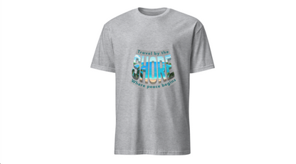 Beach Vibes Unisex Softstyle T-Shirt – “Travel by the Shore” Design