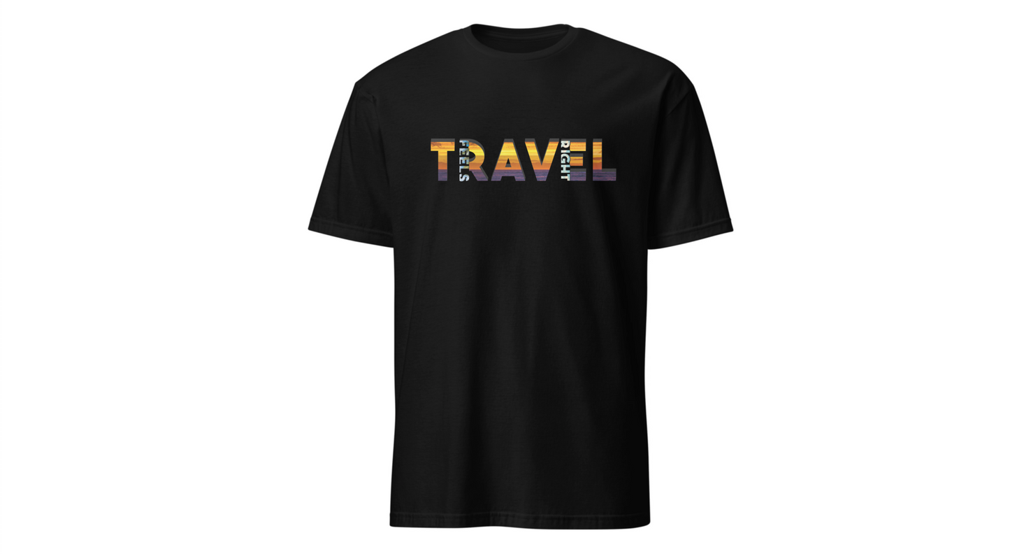 'Travel Feels Right' T-Shirt, Adventure T-shirt, Gift for Travelers