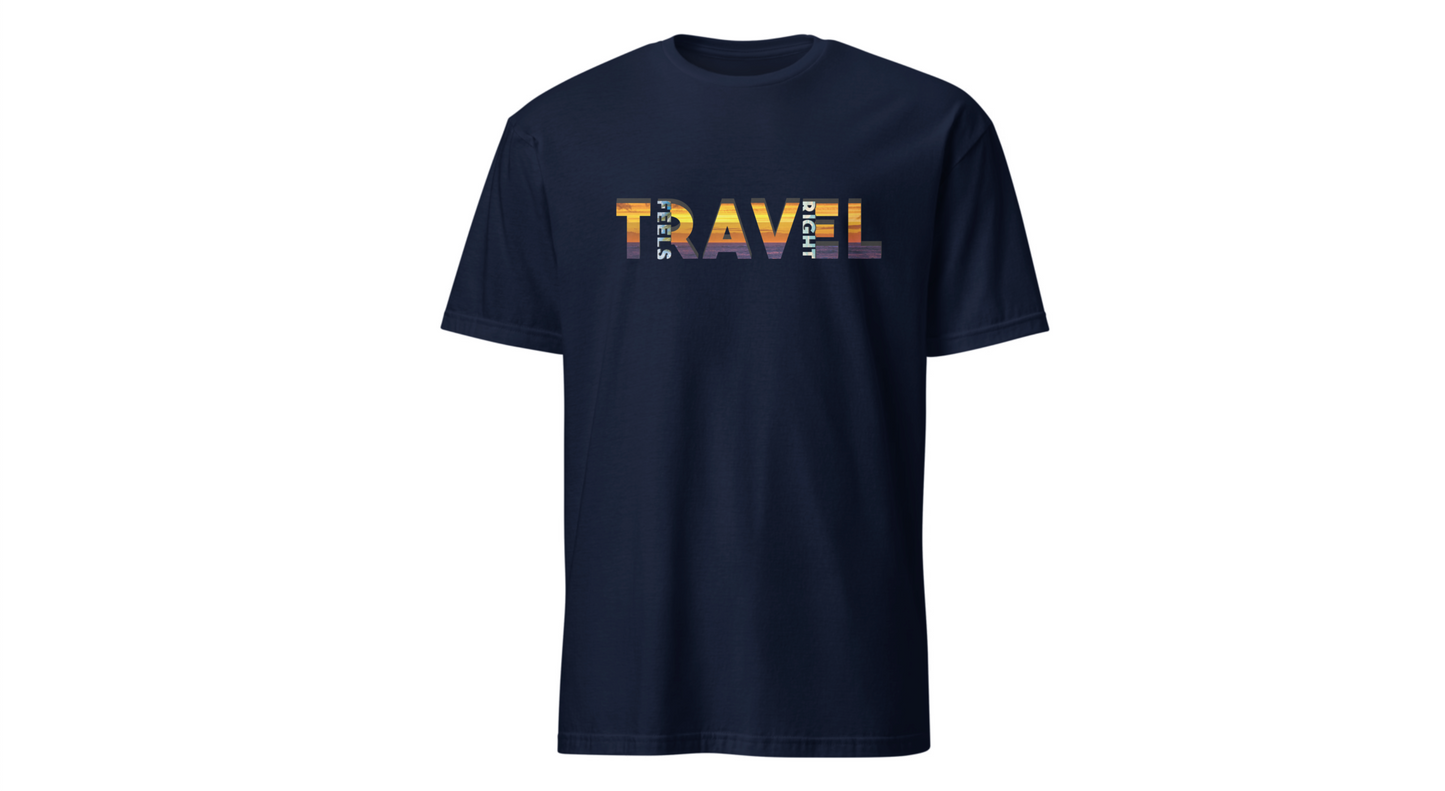 'Travel Feels Right' T-Shirt, Adventure T-shirt, Gift for Travelers