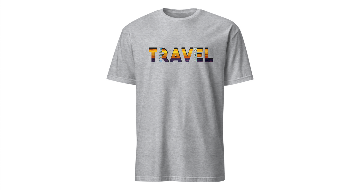 'Travel Feels Right' T-Shirt, Adventure T-shirt, Gift for Travelers