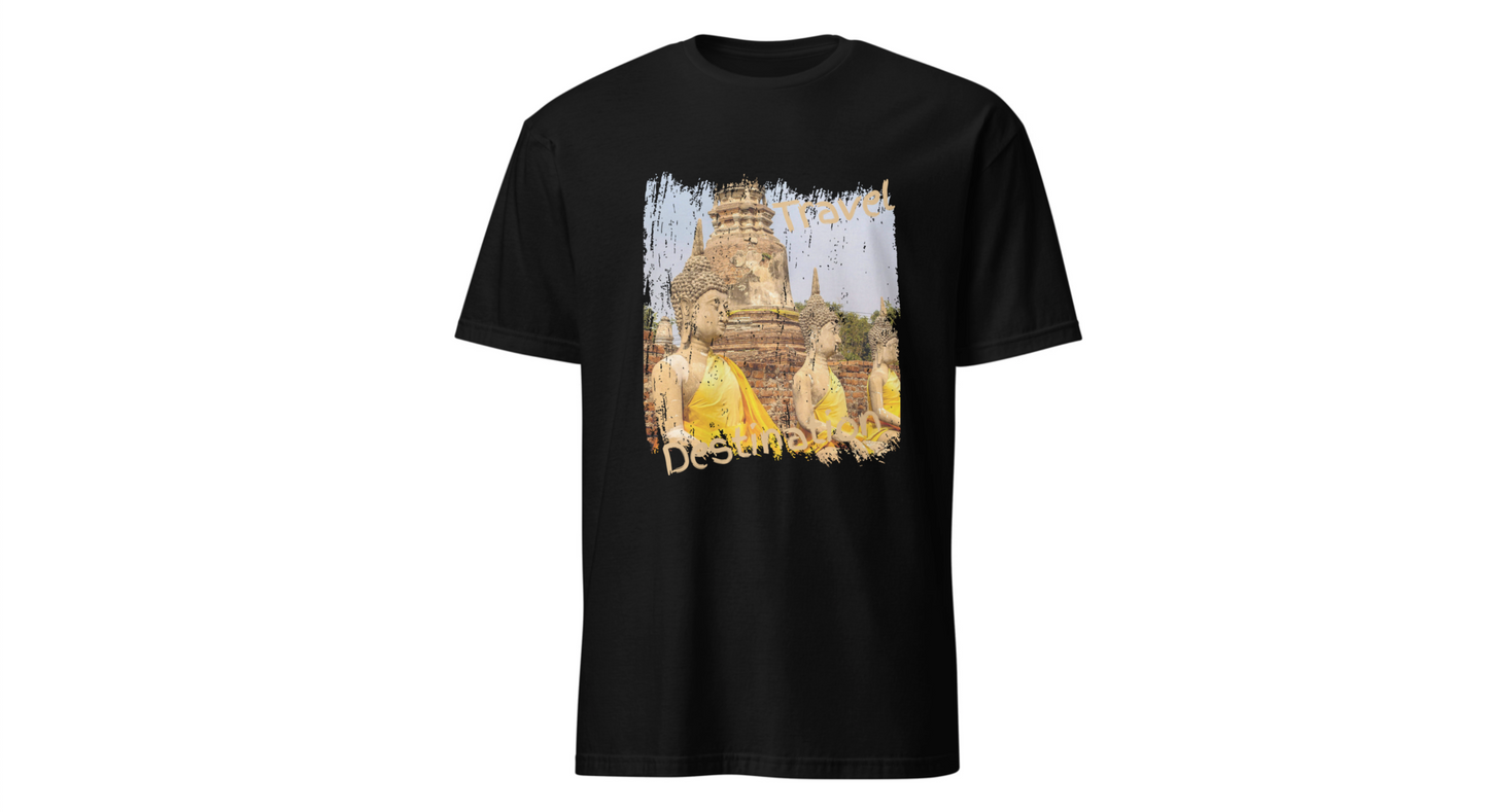 Buddha Temple Travel Graphic Unisex T-Shirt — Vintage-Style Southeast Asia Vacation Tee