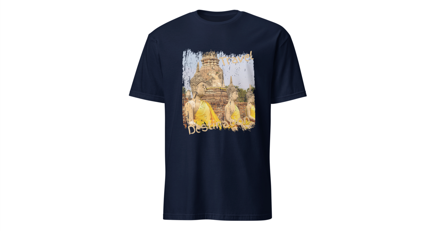 Buddha Temple Travel Graphic Unisex T-Shirt — Vintage-Style Southeast Asia Vacation Tee