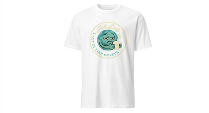 “Tastes Like Coffee” Unisex Planet Graphic Tee.