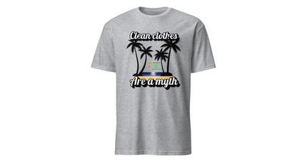 Wanderer’s Edition: “Clean Clothes Are A Myth” Tee for Youthful Travelers