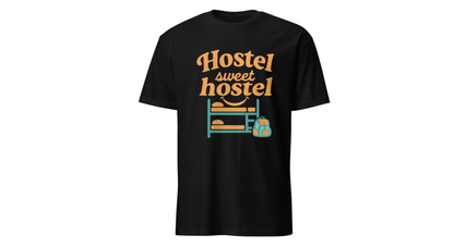Hostel Sweet Hostel Unisex T-Shirt — Backpacking & Travel Bunk Tee