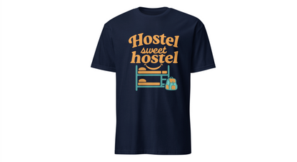 Hostel Sweet Hostel Unisex T-Shirt — Backpacking & Travel Bunk Tee