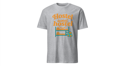 Hostel Sweet Hostel Unisex T-Shirt — Backpacking & Travel Bunk Tee