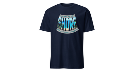 Beach Vibes Unisex Softstyle T-Shirt – “Travel by the Shore” Design