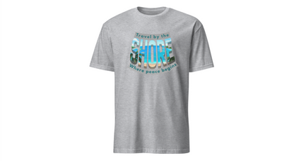 Beach Vibes Unisex Softstyle T-Shirt – “Travel by the Shore” Design