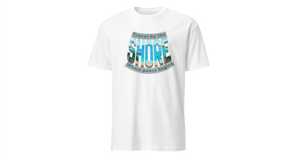 Beach Vibes Unisex Softstyle T-Shirt – “Travel by the Shore” Design