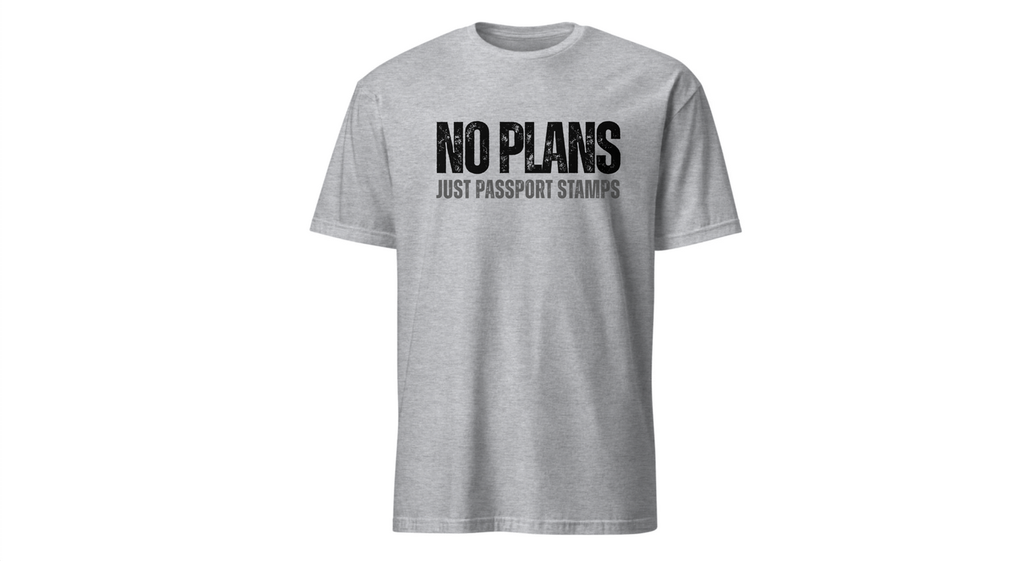 Travel-Inspired Unisex T-Shirt - 'No Plans Just Passport Stamps'