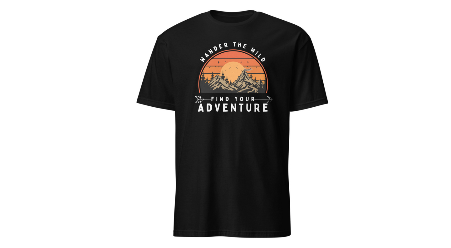 Unisex T-Shirt for Outdoor Enthusiasts: “Wander the Wild, Find Your Adventure”