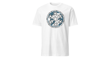 Snowflake Graphic T-Shirt – Circle Winter Emblem Tee