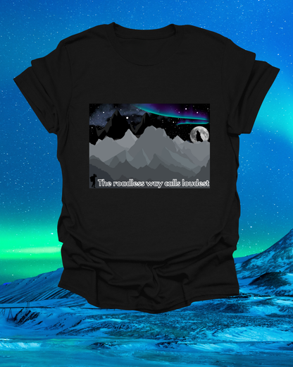 Aurora Landscape Men’s T-Shirt – Soft and Comfortable Night Sky Tee