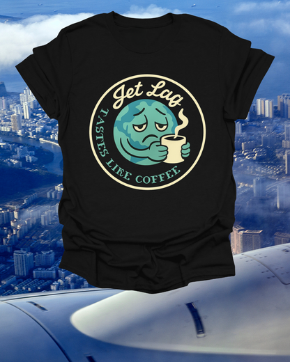 “Tastes Like Coffee” Unisex Planet Graphic Tee.