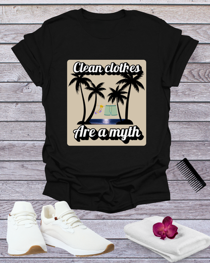 Wanderer’s Edition: “Clean Clothes Are A Myth” Tee for Youthful Travelers