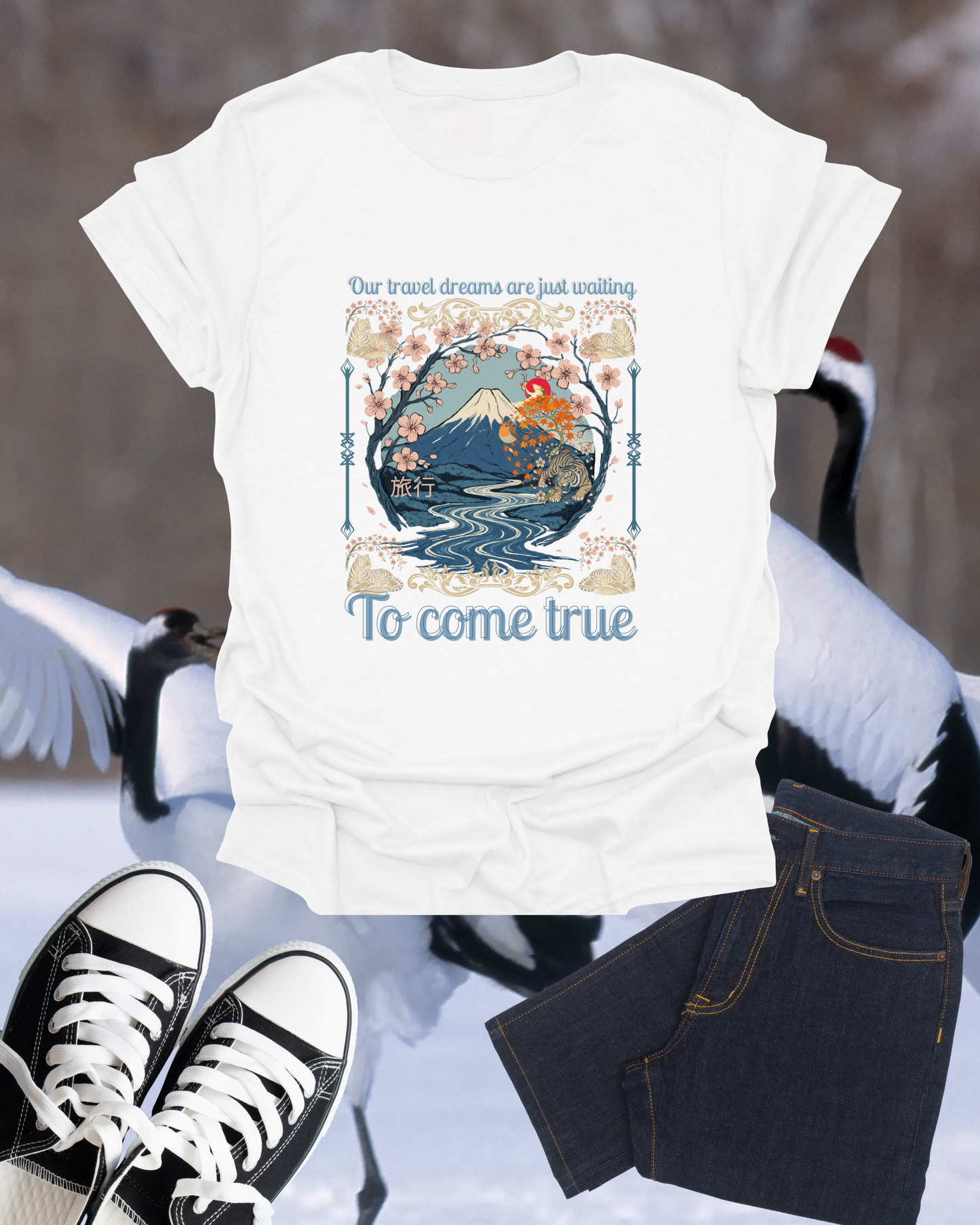 To Come True Scenic Dream T-Shirt — Inspirational Mountain Lake Graphic Tee