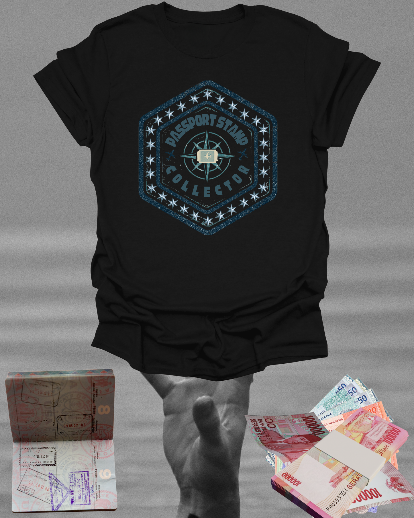Passport Stamp Collector Unisex Softstyle T-Shirt Travel Beyond Limits