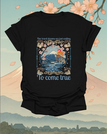To Come True Scenic Dream T-Shirt — Inspirational Mountain Lake Graphic Tee