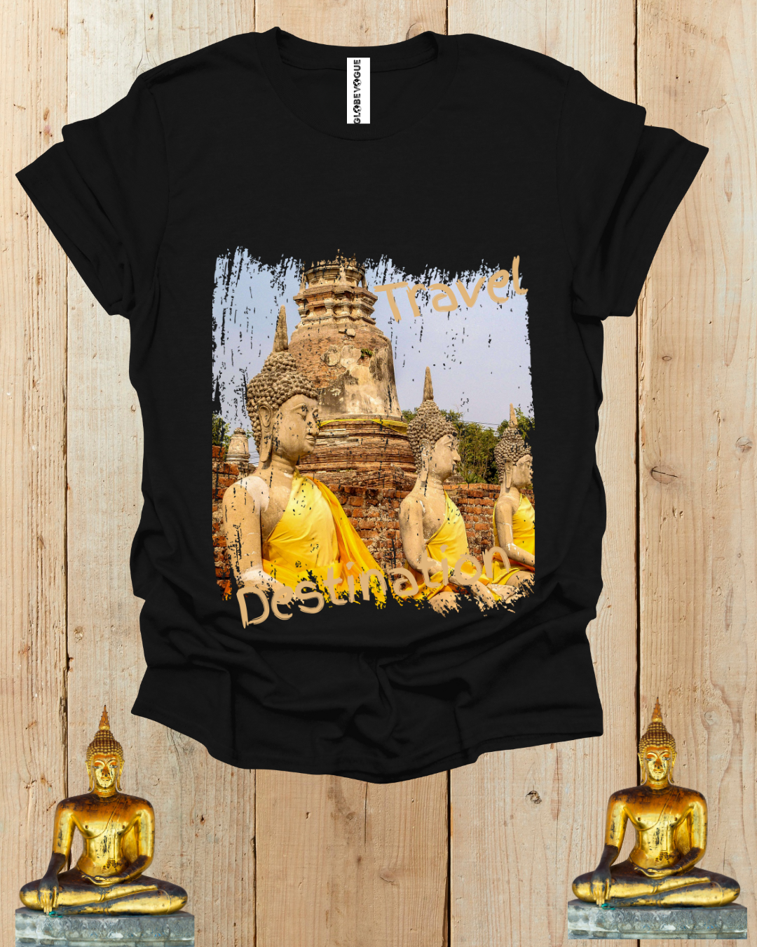 Buddha Temple Travel Graphic Unisex T-Shirt — Vintage-Style Southeast Asia Vacation Tee