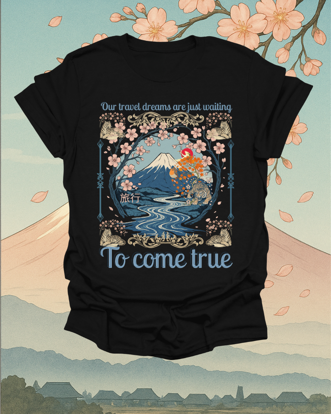 To Come True Scenic Dream T-Shirt — Inspirational Mountain Lake Graphic Tee