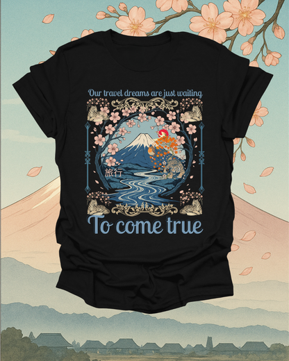 To Come True Scenic Dream T-Shirt — Inspirational Mountain Lake Graphic Tee