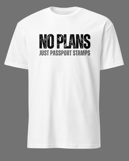 Travel-Inspired Unisex T-Shirt - 'No Plans Just Passport Stamps'